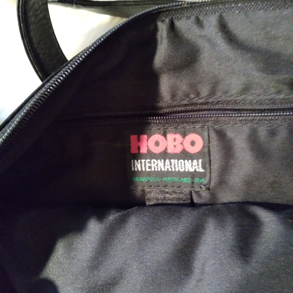 BLACK HOBO LEATHER HANDBAG - Picture 4 of 5